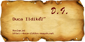 Duca Ildikó névjegykártya