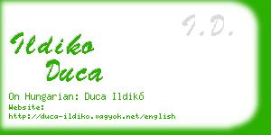 ildiko duca business card